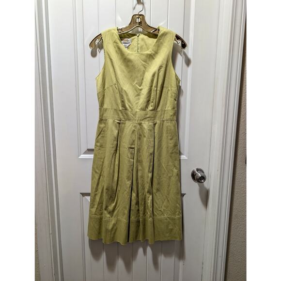 Talbots Summer Derby Dress Women's 4 Green Spring Sleeveless - Picture 1 of 7